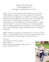 Burger football print release 2025