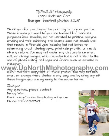 Burger football print release 2025