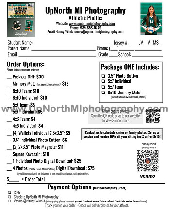 UNMP sports order form