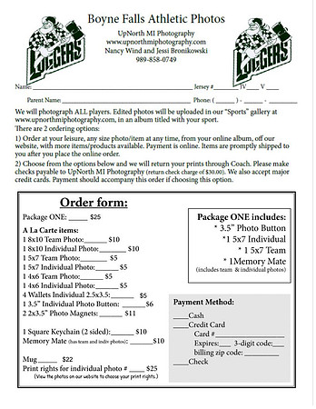 sports order form