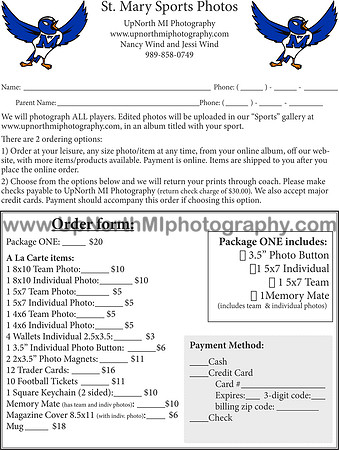 SM sports order form